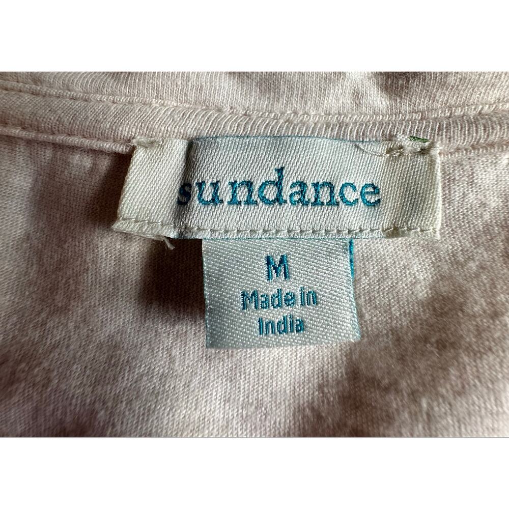 Sundance Montera Embroidered Tunic Top M Cotton Boho Festival Fringe Knit Trim - Picture 3 of 8